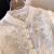 克图克桐姐工厂店长袖衬衫新中式气质立领提花蕾丝外套重工绣花防晒上衣 白色 M