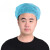 利力维特江固一次性帽子 加厚无纺布头套 美容防尘圆帽 蘑菇帽 工作防护帽 蓝色100只/包