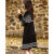 创琪潘礼服女2023新款平时可穿高级感长袖毛衣连衣裙秋冬季气质直筒外穿 黑色 S