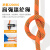 SHANDUAO 安全带连接绳 安全绳  单大钩1.8米+缓冲包 电工作业限位绳保险绳AD007橘色