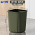 希万辉 商用轻奢卫生间大容量无盖带压圈垃圾桶【绿色25*20*29.5cm】XWH0288