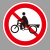 谋福（CNMF）交通标志指示牌 停车场标识牌可定制【禁止人力货运三轮车通行-贴反光膜雕刻（加铝槽和抱箍）】
