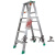 寒婵 广州时代牌铝梯加厚工程梯家用梯人字梯楼梯铝合金梯子折叠 6级1.55米(时代牌)