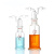 孟氏气体洗瓶实验室高硼硅玻璃多孔式洗气瓶头125/250/500/1000ml 无标光面(500ml)直头洗瓶