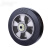 铸铁脚轮4/5寸平板手推车轮重型万向轮拖车滑轮橡胶6/8寸轮子 桔色
