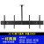 通用支架吊架吊装吊顶悬挂可伸缩旋转吊挂天花板双屏电视机壁挂架 单杆双屏32-42英寸1米