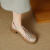 戴丽格（DAILIGE）复古粗跟编织镂空包头凉鞋女2024夏季新款高跟罗马鞋 银色 34