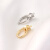 适用于高品质18K包金微镶双环可打开珍珠扣手工diy手链项链收尾连 白金色双环款（一个）