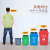 垃圾分类垃圾桶带盖大号大容量商用用办公室垃圾箱垃圾筒 翠绿色 无盖60L厨余垃圾