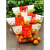 鲜元一次性橙子水果袋水果保鲜袋橘子樱桃包装袋车厘子礼品袋自封 2斤装 A版橙色-02100只 橙 1