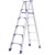 NOSAPC 双筋加厚铝合金人字梯登高阁楼踏板折叠梯子便携梯工程梯	双筋加固4米-11步