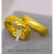 BMOI施华洛世奇锆3D硬金色光面钻纹戒指男女款时尚简约素圈金指环情侣 光面钻纹戒指 10号(国号21-22号)
