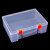 抽屉零件盒塑料螺丝盒长方形分隔箱五金配件电子元件收纳盒A 透明中号加高36.3_26.7_7.2CM