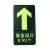 消防安全出口指示牌夜光地贴标识牌荧光自发光疏散通道标志牌贴纸 直行10张 30x15cm