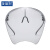 英思坦 全脸防护面罩 头戴式灰色透明面屏 出行防尘防水脸罩  1个装 3Z00340