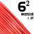 国标阻燃BVR1 1.5 2.5 4 6平方软多股铜芯家装电线铜线零剪 6平方 单皮软线(1米)红色