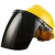 英格杰家电焊防护安全帽带面罩隔热防飞溅面屏头盔 透明V型 