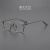Taro不速之客 9.6克日本超轻纯钛防蓝光男潮商务大框近视方眼镜框架 枪色 不配镜片(有模板片)