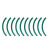 有豫 反光防水压力表贴 三色标识贴仪表盘指示贴 10条/张 15cm四分之一贴 绿色 单位：张