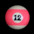 TV水晶球粉红色4 12号散买中式黑八8台球子单个零卖配子母球用品 TV水晶球4号