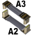 ADT标准型HDMI2.0公对公延长线 支持2K/144hz 4K/60Hz 弯头扁平线 A1-A1R 10cm