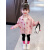 迪士尼（DISNEY）女童外套春秋款儿童夹克中小童女孩秋装韩版宽松衬衫洋气学生上衣 米色 90建议身高80-90年龄2-3岁
