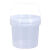 食品级塑料桶圆桶带盖密封桶酱料桶商用小水桶2/3L/4/5/10L升公斤 1L白色无提手塑料水桶 2个