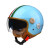 3C认证四季通用电动车头盔男女士四季通用款摩托车安全帽半盔全盔 双镜晴空蓝外短内茶