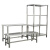 双层不锈钢桌子长方形正方形工作台厨房置物架车间商用可定制 不锈钢货架1500