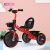 CLCEY三轮车脚踏车1-3-6岁小孩手推车自行车童车两岁宝宝骑的小车 红色