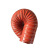 钰启隆 红色耐高温矽胶管 高温硫化软管 干燥机热风机排抽风管 高温硫化风管 4米/根 一根价 内径51mm