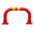 月桐（yuetong） 车位锁U型防撞地锁阻车器  YT-DS2  61×34cm 红黄色 提拉单杠单锁款