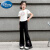 迪士尼（Disney）女童中国风裤子夏季薄款2024新款儿童洋气中大童喇叭裤女孩休闲裤 黑色 120