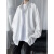米翡莱男士夏天穿的衬衣长袖冰丝薄款韩系风格穿搭衬衫男夏季垂感中性感 白色 M 95~115斤可穿