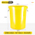 加厚大容量大号商用户外环卫红黄色收纳塑料桶厨房家用带盖垃圾桶 100升黄色无盖10只装