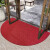 贝傅特 酒店门口入户地垫防滑半圆条纹地毯 60*120cm红色BFT