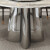 源氏木语意式轻奢小户型亮光岩板餐桌椅组合现代简约家用圆形转盘吃饭桌子 1.35米桌+6椅送转