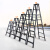 储力叉车 碳钢人字梯 便携折叠梯子 宽踏板面包梯工程梯1.8米/6步 橙色加厚新