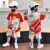逸卡米 奥特曼衣服儿童套装薄款夏季男童女童运动服小童中童宝宝 1036*[红色]一套 90码[身高80-95] 宽松款
