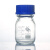 蜀牛牌螺口蓝盖瓶试剂瓶透明棕色25 50 100 250 500 1000ml丝口瓶流动相实验室玻璃 无标识透明1000ml