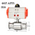 快装气动304-不锈钢卫生级直通球阀双作用卡箍式快接阀门可耐高温 316 Φ57卡盘77.5 AT75