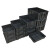 周转箱物料收纳整理筐电子元器件黑色塑胶养龟盒子箱带盖 4带盖外尺寸410*305*155mm