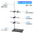 铁架台实验室支架化学实验器材不锈钢固定夹十字夹小大号铁圈加厚 国标铁架台一杆一座60cm