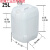 定制公斤桶塑料桶25kg10L20升30化工废液方桶储水桶带盖酒油议价 25L特厚白色方桶  一个