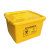 废物周转箱垃圾转运箱加厚加大120L黄色垃圾桶利器盒 特特厚100L周转箱