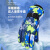 谋福（CNMF）成人冬季保暖滑雪手套 简约时尚涂鸦加绒加厚骑车手套(男款涂鸦灰 )
