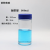 高硼硅大口蓝盖试剂瓶广口玻璃瓶化学样品密封瓶耐高温玻璃瓶 透明直筒300ml+四氟垫 加厚普料玻璃
