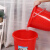 安大侠【15L带盖款】塑料手提水桶红色圆形储水桶大小水桶带盖子耐摔