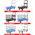 平板车搬运车家用手推车带围栏围挡快递推货车拖车折叠小拉车便携 铁板车90*60矮围栏5寸TPR轮 800斤