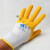 L398款黄色一把手针涤纶浸细纹防护防滑高耐磨劳保手套 一把手L398白纱黄半挂24双